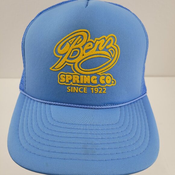 Vintage snapback hat Light Blue "Bens Spring Co Since 1922" by Mohr's Trucker - Picture 1 of 9